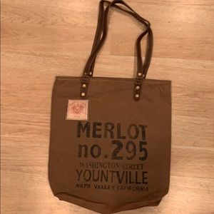 Tote bag made from recycled military fabric